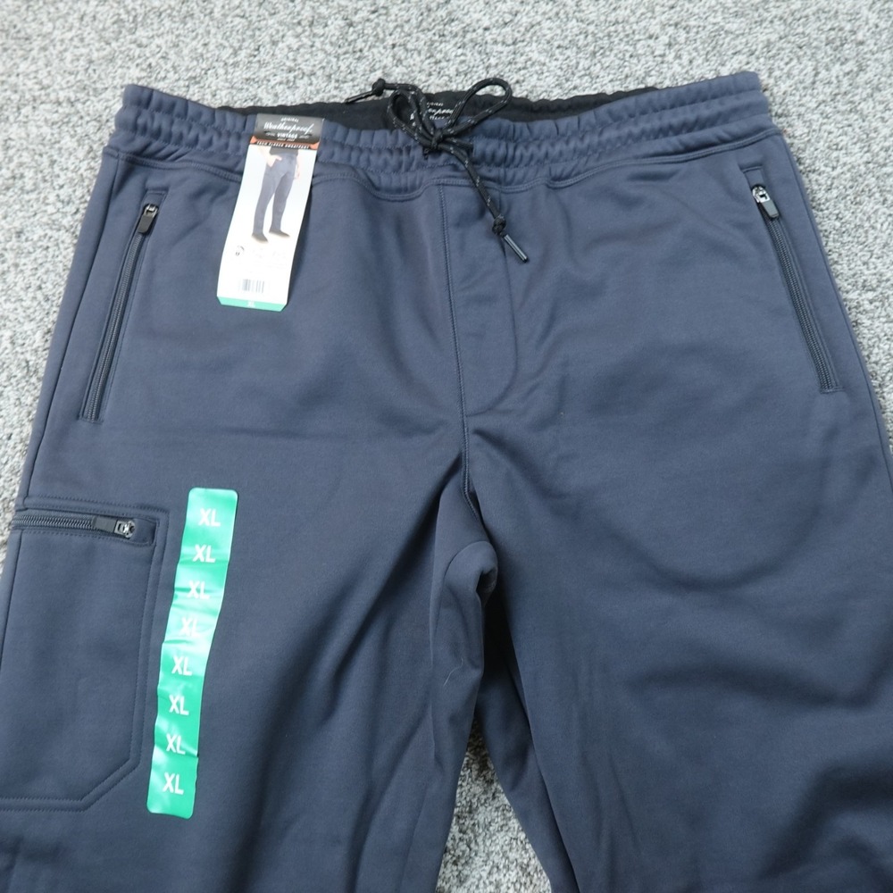 NEW Weatherproof Vintage Sweatpants Mens XL Blue Tech Fleece Jogger Drawstring